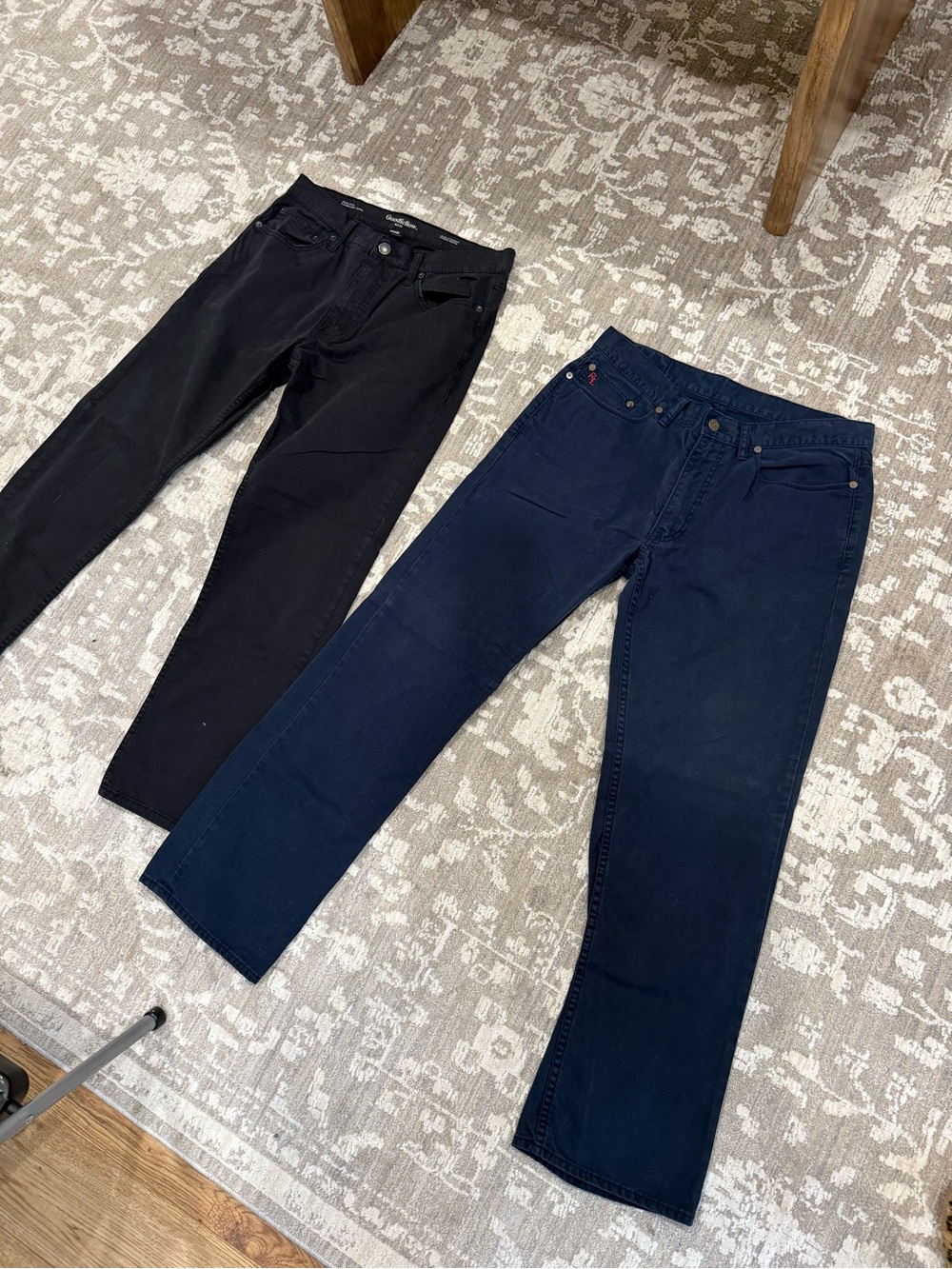 Ralph Lauren and Goodfellow & Co Men's Straight Jeans in Black and Navy